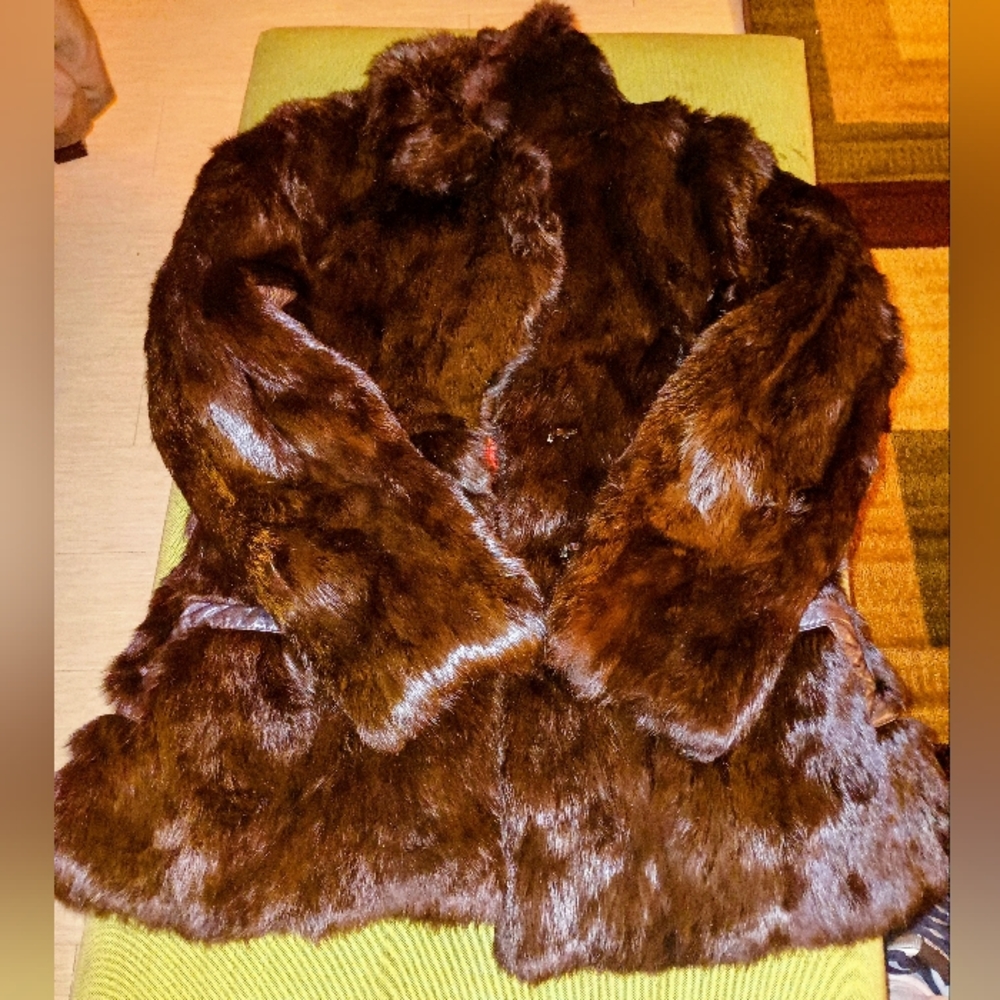 Ultra Realistic Vintage Faux Fur Mink Coat from Estate Collection